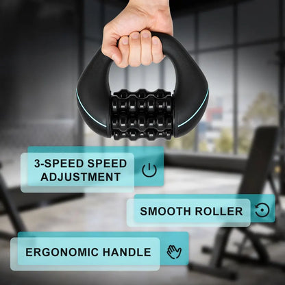 Electric Roller Impact Massage Tool Rechargeable Handheld Massager Portable Massager for Shoulder Back Leg Arm Full Body